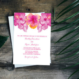 Invitación a la boda de Hibiscus
