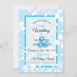 Invitación a la boda de Hibiscus Azul