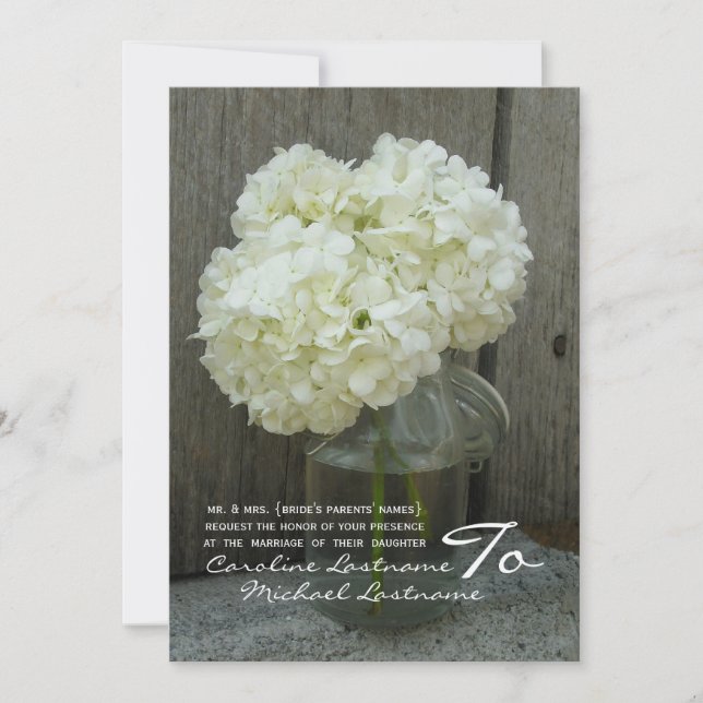 Invitación a la boda de Hidranges y Barnwood (Anverso)