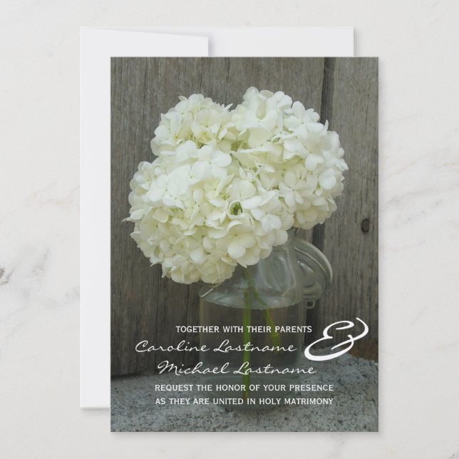 Invitación a la boda de Hidranges y Barnwood (Anverso)