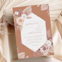 Invitación a la boda de hierba de Terracotta Boho 
