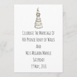 Invitación a la boda de Hipster Mod Harry y Meghan