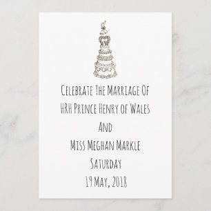 Invitación a la boda de Hipster Mod Harry y Meghan