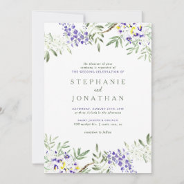 Invitación a la boda de histeria de color agua