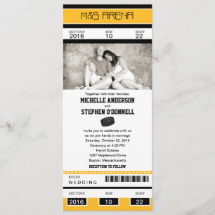 Invitación a la boda de hockey