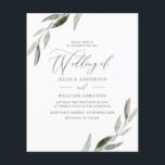 Invitación a la boda de hoja elegante y amigable c<br><div class="desc">Invitación a la boda de hoja elegante y amigable con el presupuesto</div>