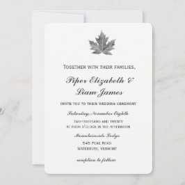 Invitación a la boda de hojas de arce