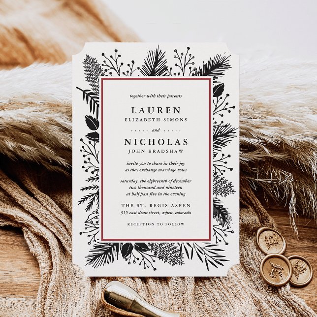 Invitación a la boda de Holly y Pine | Arándano (Subido por el creador)