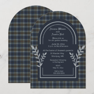 Invitación a la boda de Holyrood Tartan Original