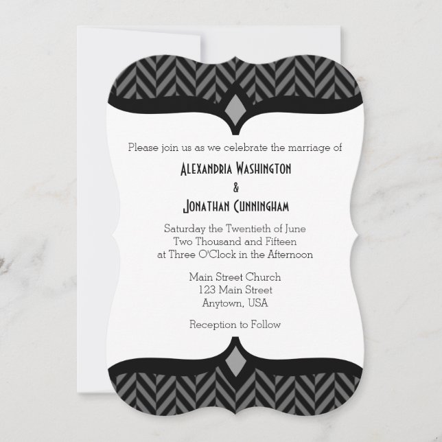 Invitación a la boda de hueso de arenisca blanco n (Anverso)