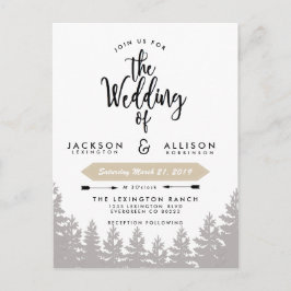 Invitación a la boda de huida de Woodland