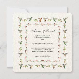 Invitación a la boda de Hummingbird