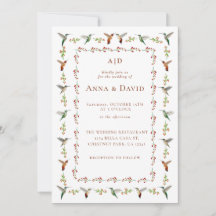 Invitación a la boda de Hummingbird