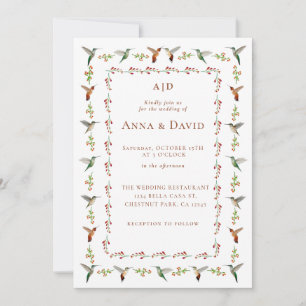 Invitación a la boda de Hummingbird