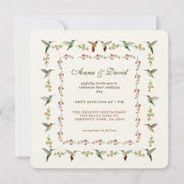 Invitación a la boda de Hummingbird