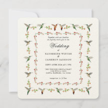 Invitación a la boda de Hummingbird