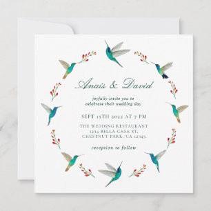 Invitación a la boda de Hummingbird