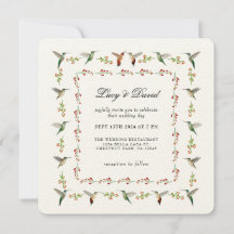 Invitación a la boda de Hummingbird