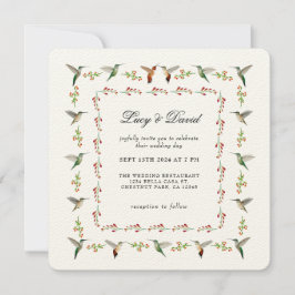 Invitación a la boda de Hummingbird