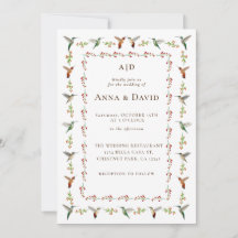 Invitación a la boda de Hummingbird