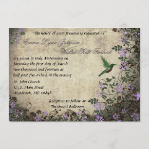 Invitación a la boda de Hummingbird