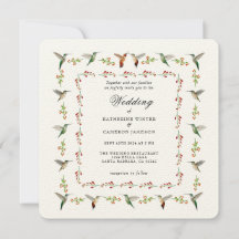 Invitación a la boda de Hummingbird