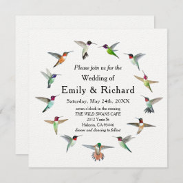 Invitación a la boda de Hummingbirds