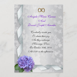 Invitación a la boda de Hydrangea