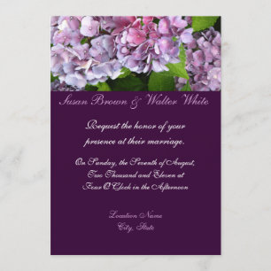 Invitación a la boda de Hydrangea