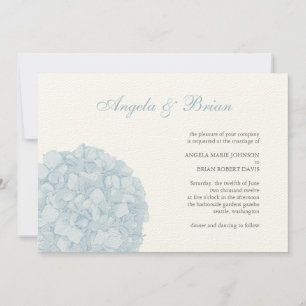 Invitación a la boda de Hydrangea