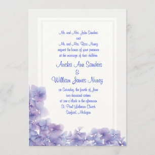 Invitación a la boda de Hydrangea