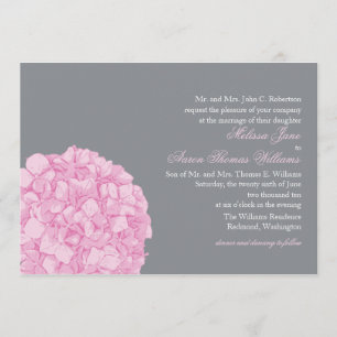 Invitación a la boda de Hydrangea