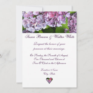 Invitación a la boda de Hydrangea
