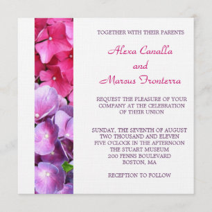 Invitación a la boda de Hydrangea