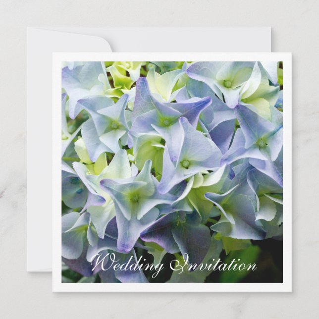 Invitación a la boda de Hydrangea (Anverso)
