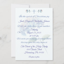 Invitación a la boda de Hydrangea Cristiana