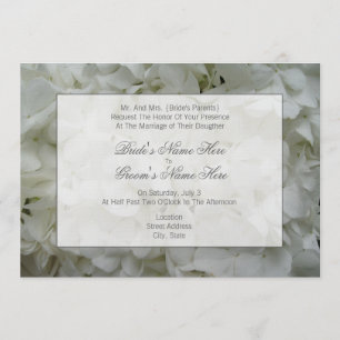 Invitación a la boda de Hydrangea - de los padres