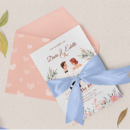 Invitación a la boda de Ilustracion floral creativ