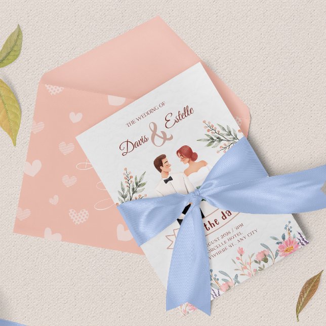 Invitación a la boda de Ilustracion floral creativ (Subido por el creador)