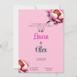 Invitación a la boda de inspiración floral