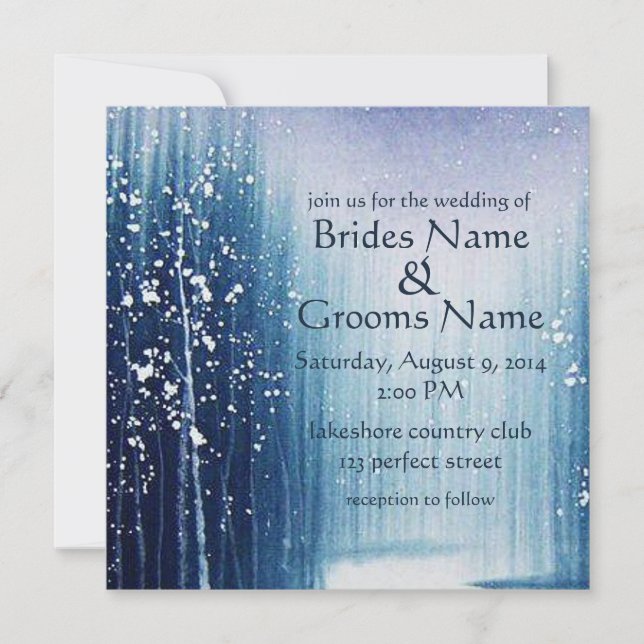 Invitación a la boda de invierno (Anverso)