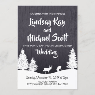 Invitación a la boda de invierno
