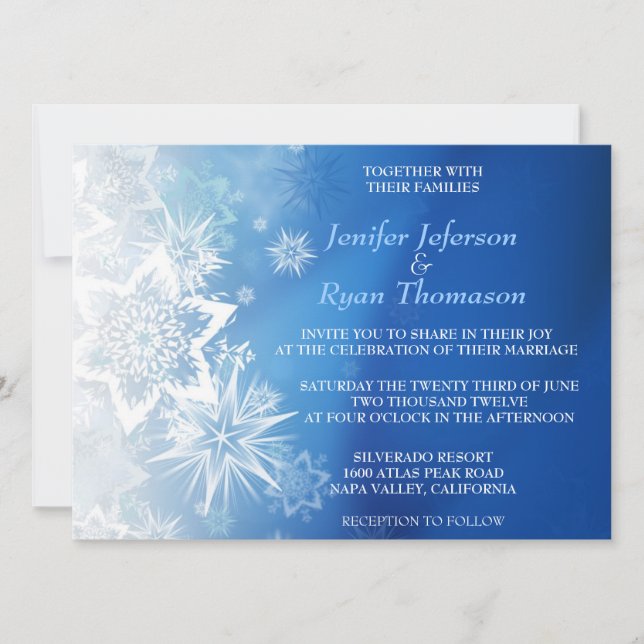 Invitación a la boda de invierno (Anverso)