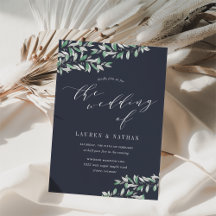 Invitación a la boda de invierno