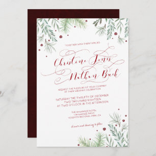 Invitación a la boda de invierno