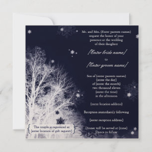 Invitación a la boda de invierno