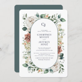 Invitación a la Boda de Invierno Botánico Floral