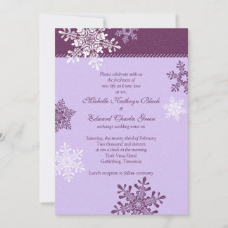 Invitación a la boda de invierno con copo de nieve