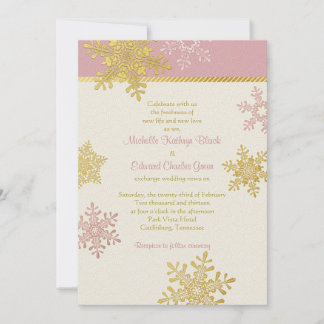 Invitación a la boda de invierno con copo de nieve