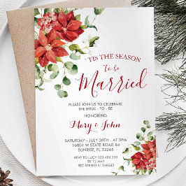 Invitación a la boda de invierno con flores para n